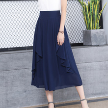 2020 Summer New Arrival Chiffon Wide Leg Pants High-waist Loose Pants Ankle-Length Skirt Pants Ladies Breeches Free Shipping 2024 - buy cheap