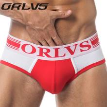 ORLVS Brand Men Underwear Briefs Slip Sexy Hollow Cotton Shorts Cueca Gay Sleepwear Male panties Sexy Breathable Crotch Cotton 2024 - buy cheap