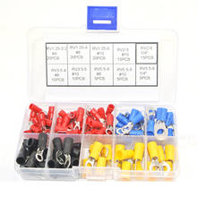 125Pcs Ring Terminal Copper Crimp Pre-Insulated terminals Ring Wire Connector End Kit Set 2024 - buy cheap