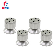 4pcs 60mm Height Furniture Legs Silver Tone Stainless Steel Table Bed Sofa Level Feet Adjustable Cabinet Legs 2024 - buy cheap