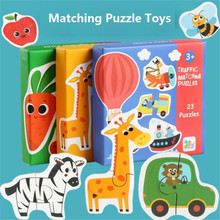 Kids Baby Wooden Animal Puzzle Cartoon Matching puzzle Fruit Vegetables/Traffic Vehicle Jigsaw Montessori Game Educational Toys 2024 - buy cheap