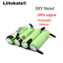 4PCS/lot  LiitoKala 100% New Original NCR18650B 3.7 v 3400 mah 18650 Lithium Rechargeable Battery Welding Nickel Sheet batteries 2024 - buy cheap