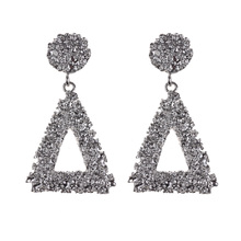 Vintage Triangle Earrings For Women Geometric Statement Earring Metal Big Dangle Earing Hanging Jewelry 2024 - buy cheap