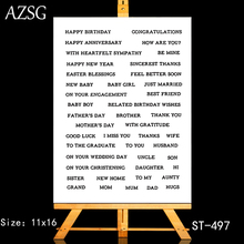 AZSG Various Festival Blessings Clear Stamps/Seals For DIY Scrapbooking/Card Making/Album Decorative Silicone Stamp Crafts 2024 - buy cheap