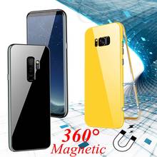 Funda s9plus 360 Magnetic Case For Samsung Galaxy S7 edge Note 8 9 s9 plus Glass Back Cover For Samsung Note 9 Galaxy S8 S7 Case 2024 - buy cheap