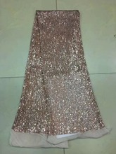 Tela de encaje bordado, tela de red de lentejuelas francesas, sat-111 para vestido de novia nigeriano 2024 - compra barato