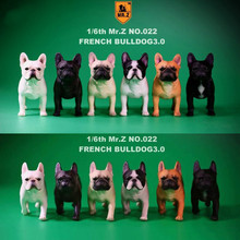 Figura de acción de Bulldog Francés, Set de 2 unids/set 1/6 FD002 3,0 Canis Family Black Pet, perro en espiral F, colección de 6 colores para 1/6 2024 - compra barato