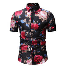 Mens Summer Beach Hawaiian Shirt 2018 Brand Short Sleeve Plus Size Floral Shirts Men Casual Holiday Vacation Clothing Camisas 2024 - buy cheap