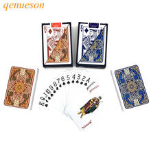 New Hot pattern Baccarat Texas Hold'em PVC Plastic Playing Cards Waterproof Poker Card Board Bridge Game 2.28*3.46 inch qenueson 2024 - buy cheap