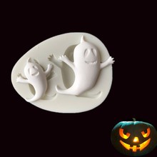 Halloween Series Ghost Shape Silicone Mold Fondant Cake Mold Chocolate Fudge Tool K007 2024 - buy cheap