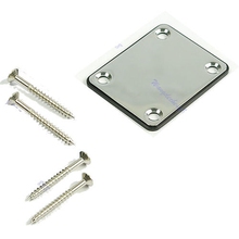 1Set Guitar Neck Joint Plate W/ 4 Screw For FD St TL Chrome 2024 - buy cheap