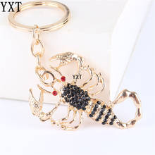 Black Scorpion Crystal Charm Purse Handbag Car Key Ring Chain Party Wedding Birthday Creative Friend Accessories Gift 2024 - buy cheap