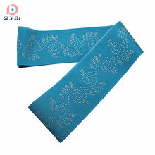 african aso oke headtie with shinning stones aqua 8.6m free shipping Bym 017 nigeria wedding ceremony bride fashions 2024 - buy cheap