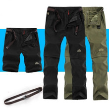 Outdoor Summer Removable Thin Breathable Trousers waterproof Quick Dry hunting Pants Men Camping Fishing Hiking Pant Plus Size 2024 - buy cheap