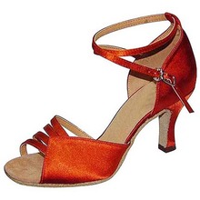 Latin Dance Shoes Red Brown Khaki Grey Colors Satin Material For Women Salsa Dance Shoes With 4.5-8.5 cm Heel Height JYG912 2024 - buy cheap