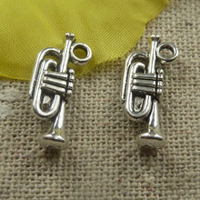 Amuleto tibetano de prata para saxofone, 300 peças 18x8x4mm #4393 2024 - compre barato