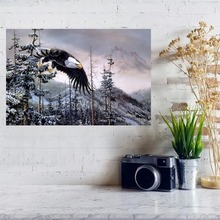 Personalizado lona decoração da parede impressão eagle poster pano parede de seda posters e impressões decoração casa pintura 2024 - compre barato