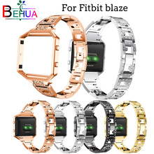 Faixa de Relógio de Aço Inoxidável moda Para Blaze smart watch Com Strass de Bling Pulseira Fitbit Substituição Pulseira Acessórios 2024 - compre barato
