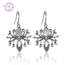 Fashion Water Drop Natural Moonstone Drop Earrings For Women Solid 925 Silver Jewelry Party Wedding Birthday Gift 2024 - buy cheap