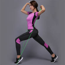Women's Yoga Gym Fitness Clothing Shirt + Pants Jogging Running Training Yoga Leggings Sport Suit Female Sportswear 2024 - buy cheap
