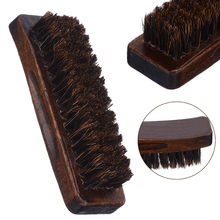 Wooden Handle Natural Bristle Horse Hair Shoe Shine Buffing Cleaning Brush Polishing Tool Home Cleaning Gadget 2024 - buy cheap