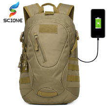 Mochila de descarga militar, tática, militar, exército, caça, montanhismo, 30l, carregamento usb externo, cóctico canta 2024 - compre barato