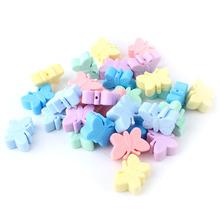 300Pcs 30mm Silicone Beads Butterfly Teething Beads For Jewelry DIY Making Bead BPA Free Silicone Baby Teething Necklace Toy 2024 - buy cheap