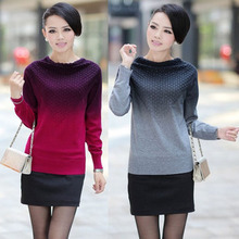 2012 winter women's sweater slim basic sweater outerwear cashmere sweater female sweater dress free shipping 2024 - купить недорого