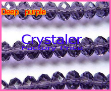 Free Shipping!  5040 AAA Top Quality  Deep purple color  loose Glass Rondelle beads 2mm 3mm 4mm,6mm,8mm 10mm,12mm 2023 - buy cheap