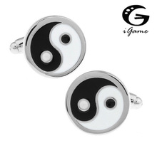 iGame Eight Tri-grams Cuff Links Brass Material Chinese Design Free Shipping 2024 - buy cheap