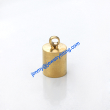 2013 Jewelry findings raw brass End caps for laether cord clasp crimp end cap chain end caps 8*13mm 2024 - buy cheap