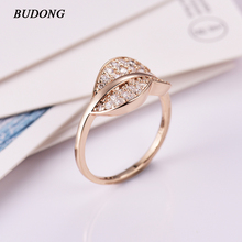 Женское Винтажное кольцо на палец BUDONG, серебряное кольцо с фианитом 2024 - купить недорого