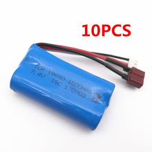 7.4 V 1500 mAh model aircraft Helicopter high-discharge 15c 18650 2S 12428 RC Car 7.4V lithium batteries 2024 - buy cheap