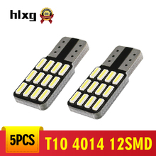 hlxg 5PCS T10 Canbus W5W 4014 SMD LED Wedge Light Plate License 168 194 2825 Bulbs ERROR FREE Car Side Wedge Light 2024 - buy cheap