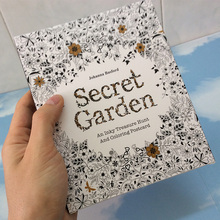 Английское издание Secret Garden 30 листы карточки раскраски для взрослых с конверт Tintage открытки DIY окраска книги 2024 - купить недорого