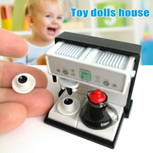 Casa de bonecas 1:12 miniatura cozinha expresso máquina de café com pote copo conjunto m09 2024 - compre barato