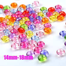 Free Shipping! Diy Acrylic Spacer Beads Rondelle Mixed Color Faceted14x10mm/16x11mm/18x12mm,200PCs 2024 - buy cheap