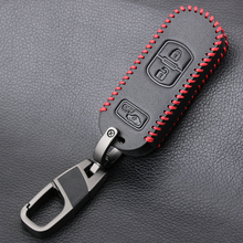 Genuine Leather Remote Key Case Fob Shell Cover Skin Holder For Mazda 2 3 5 6 CX-3 CX5 CX-5 M2 M3 M5 M6 3 Button 2024 - buy cheap