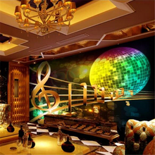 Beibehand-papel de parede personalizado 3d, mural, folha de música dourada, ktv, fundo decorativo, parede, sala de estar, quarto, papel de parede 2024 - compre barato