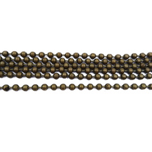 Cadena de eslabones de bolas para fabricación de joyas, accesorio de bronce antiguo, 100m, 1,2mm, 1,5mm, 2mm, 2,4mm, 3,2mm, BCF-03 2024 - compra barato