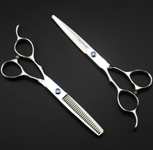 professional Japan 440c steel 6.0 & 5.5 inch Left hand hair scissors set thinning shears cutting barber hairdressing scissors 2024 - buy cheap