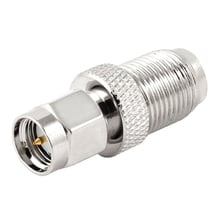 F Type Female to SMA Male Plug Coaxial Adapter Connector Silver Tone Dropshipping 2024 - buy cheap