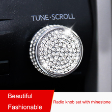 QHCP Zinc Alloy Volume Knob Cover Trim Radio Konbs Sticker Rhinestone Decoration For Lexus ES200 2013-2016 NX200 300 RX300 450H 2024 - buy cheap