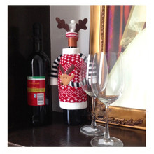Рождественские украшения крышка для бутылки с красным вином шерсть Материал сумки украшения дома вечерние Рождество EIK подарок PC674279 2024 - купить недорого