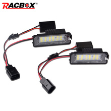 RACBOX-Lámparas de luz LED de matrícula de 12V para coche, accesorios para Exterior, para Golf 4, 5, 6, 7, Polo, Passat, Phaeton, 2 uds. 2024 - compra barato