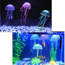 Новый аквариумный аквариум, украшенный силиконовым светящимся эффектом, Искусственный аквариум с Медузой, декор для аквариума, 3 размера 2024 - купить недорого