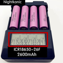 2600 мАч ICR18650-26F 4 шт./лот 3,7 в оригинальная NIGHTKONIC Li-Ion 18650 аккумуляторная батарея (без зарядного устройства) 2024 - купить недорого