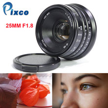 Pixco lente de foco manual 25mm f1.8, nex/m4/3 hd. mcmanual, para micro quatro terços m4/3 câmeras de montagem como gx8 gx85 g7 g5 gx1 g3 g10 2024 - compre barato