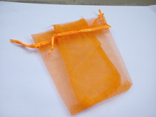 500pcs 15*20 Orange gift bags for jewelry/wedding/christmas/birthday Organza Bags with handles Packaging Yarn bag 2024 - buy cheap