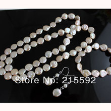 Fashion White Freshwater Coin Pearl Beads Jewelry Set Party Jewelry Set Fashion Jewelry Set Wholesale Free Shipping FP034 2024 - buy cheap